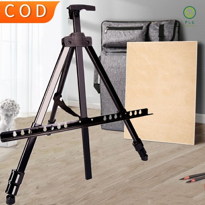 Reinforced Artist Easel Stand, Extra Thick Aluminum Metal Tripod Display  Easel 21 To 66 Adjustable Height with Portable Bag 