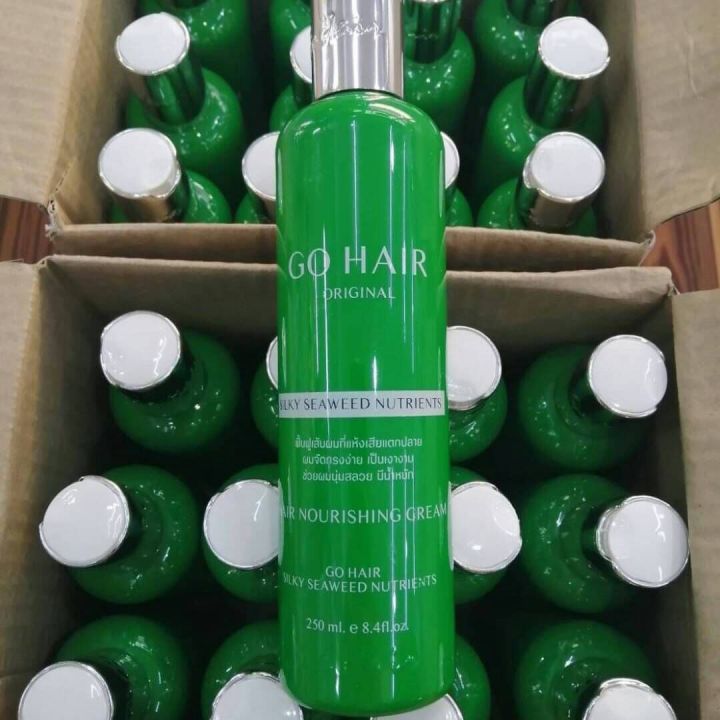 ซิลกี้สาหร่ายทะเล-โกแฮร์-ขวดเขียว-250ml-go-hair-ของแท้100-สารสกัดจากธรรมชาติ-สมุนไพรนานาชนิด-ที่เป็นอาหารผม-ช่วยบำรุงเส้นผมที่แห้งเสีย-ช่วยให้เส้นผมนุ่มสลวยเงางามมีน้ำหนัก-จัดทรงง่ายไม่ชี้ฟูเส้นผมไม่พ