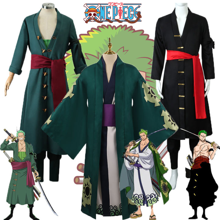 Anime One Piece Cosplay Costume For Men Roronoa Zoro 2nd Kimono Robe Sets Kingdom Of Harmony