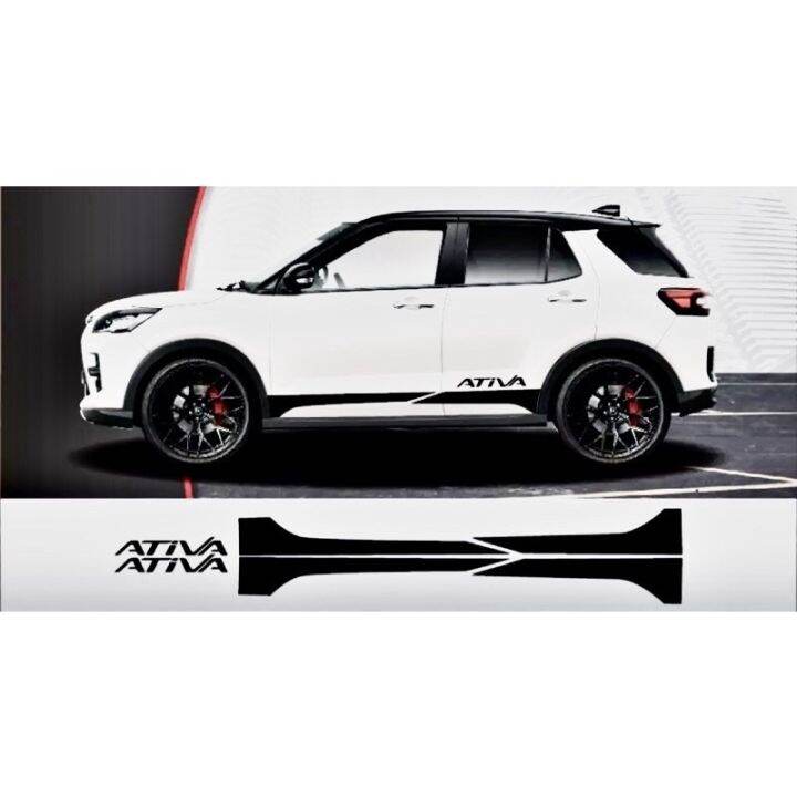 Ready Stock S331 2pcs For Ativa Car Side Body Vinyl Decal Sticker