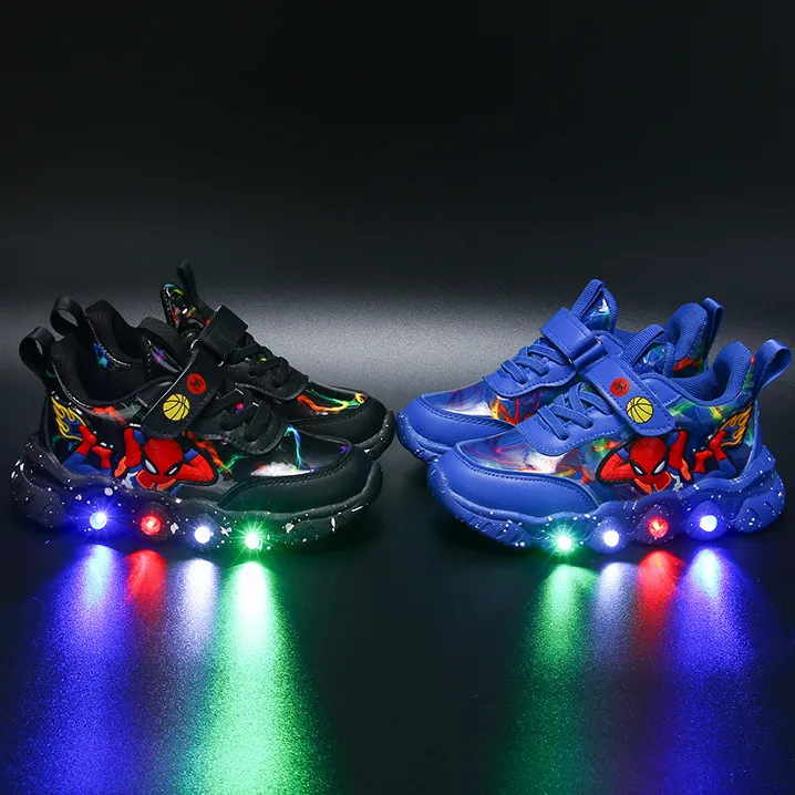 LED carton patter shoes for kids light up with imager for kids boy sneakers  with speed man for kids boy | Lazada PH