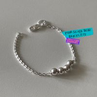 JEWVIES four silver bead bracelets