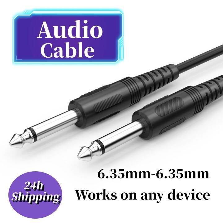 Audio Aux Cable with 1/4 inlet For Speaker Amplifier Mixers Guitars 6