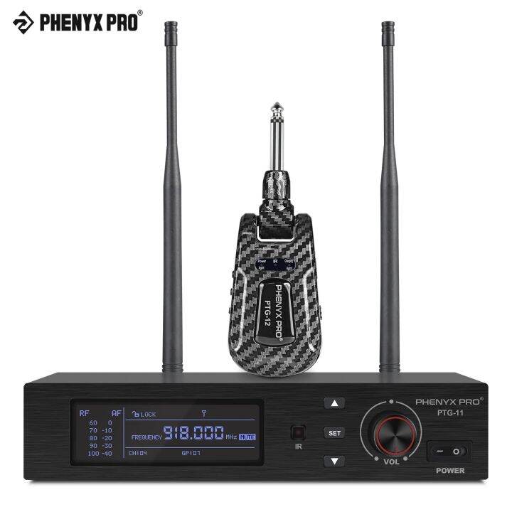 Phenyx Pro Wireless Guitar System True Diversity Guitar Wireless Set Rechargeable Wireless