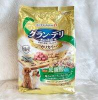 Unicharm grand deli crispy-25% fat อาหารสุนัขเม็ดกรอบ (สีเขียวอ่อน) ปริมาณ 1.6 kg. สูตรเนื้อ มีปลาตัวเล็ก จากญี่ปุ่น