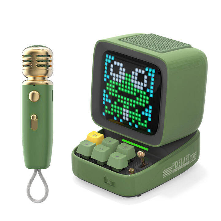 Original Divoom Ditoo Mic Pixel Art Portable Bluetooth Speaker For Pc With Wireless Karaoke