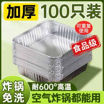 30pcs Foil Pans Air Fryer Tin Foil Plate Household Oil-absorbing