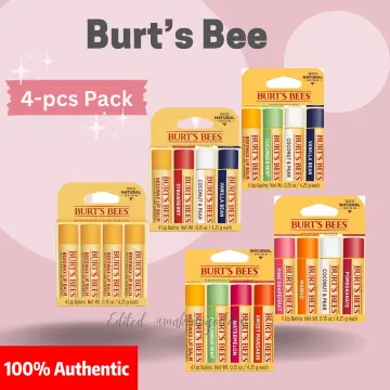 Burt's Bees 100% Natural Moisturizing Lip Balm, Superfruit, 4 Tubes in  Blister Box