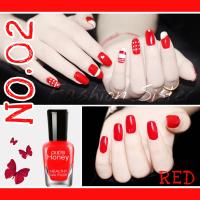 สีทาเล็บกึ่งเจล #02 สีแดง Red #สวยหรู #วิ้งวิ้ง ✅ แบบไม่ต้องอบ   ? แห้งไว ไม่ต้องใช้เครื่องอบ ? ลอกออกง่ายไม่ต้องใช้น้ำยาล้าง ? หน้าเล็บไม่เสีย