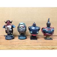 เทตสึจิน หุ่นเหล็กหมายเลข 28 T28 Tetsujin 28 Capsule Toy Busts by FiguAx (Set of 4) (สภาพตั้งโชว์ no box)