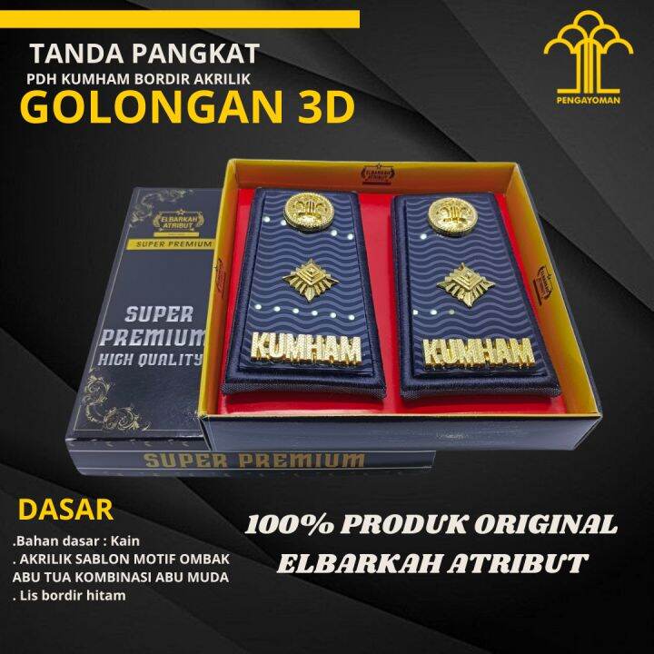 Pangkat Pdh Kumham 3d Akrilik Lis Bordir Terbaru Super Premium | Lazada ...