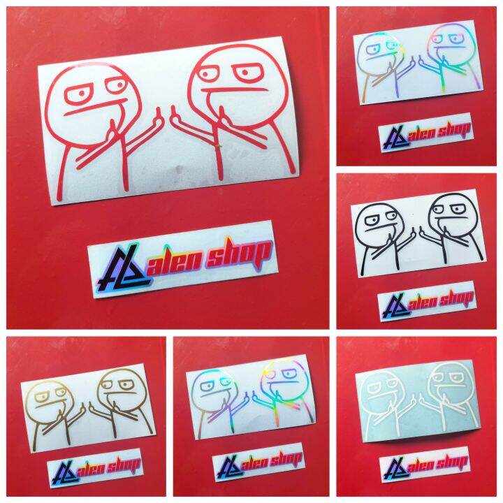STIKER CUTTING MIDLLE FINGER..MEME FUCEK Lazada Indonesia