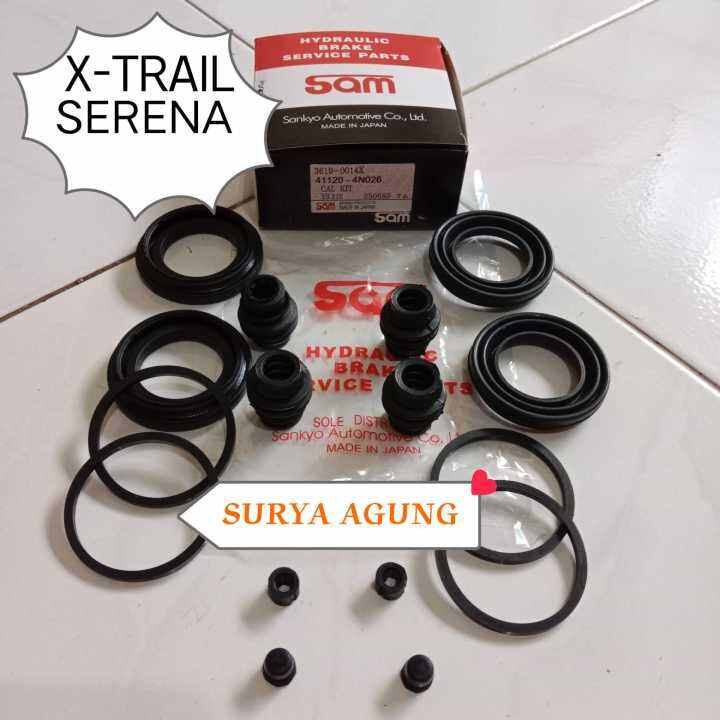 CALIPER KIT KARET SEAL REM CAKRAM DEPAN NISSAN X-TRAIL/SERENA MERK SAM ...