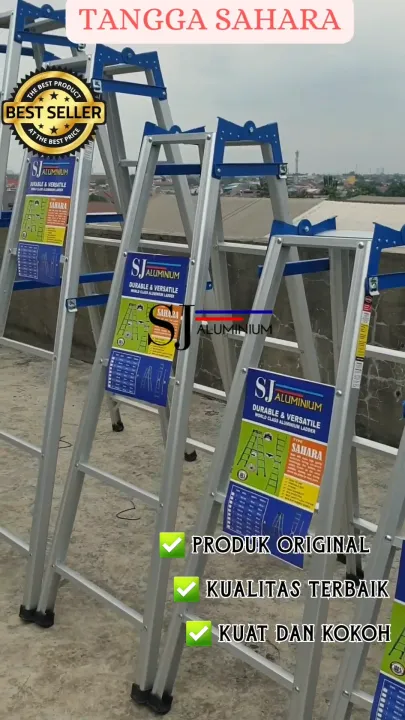 Tangga Lipat Aluminium Ladder Serbaguna Multifungsi Sahara Biru