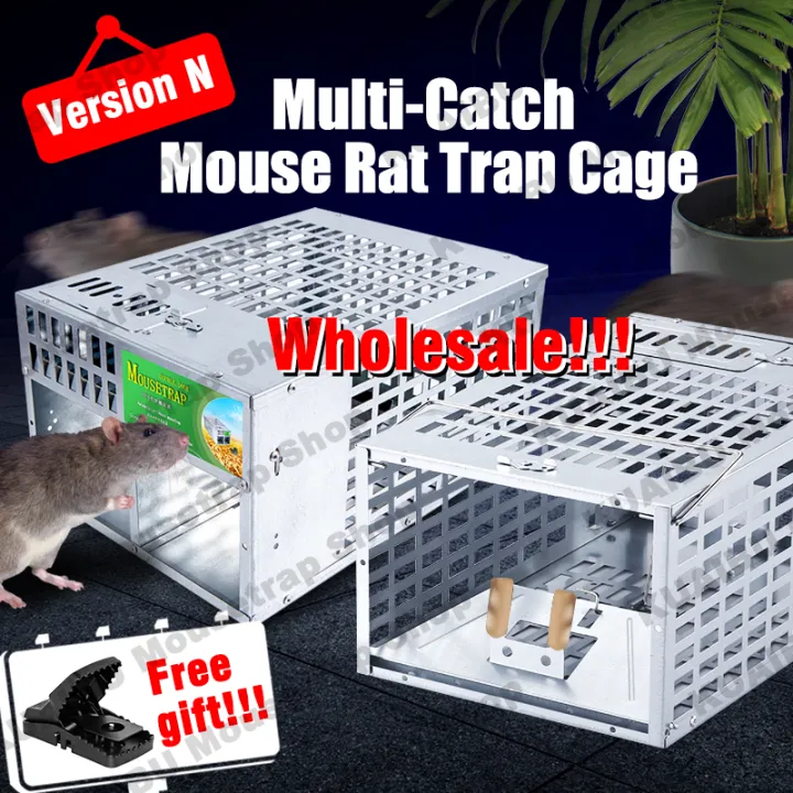 Perangkap Tikus Besi Double Door Mouse Trap Reuseable Multi Catch Mouse ...