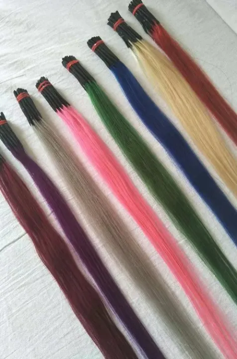 Rambut Sambung Rambut Asli Warna Mulus Rambut Memilih dan Mewarnai