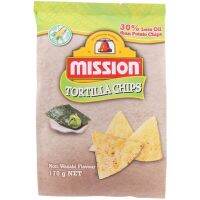 มิสชั่น ตอติญาทอดกรอบรสวาซาบิ Mission Wasabi Tortilla Chip 170g.