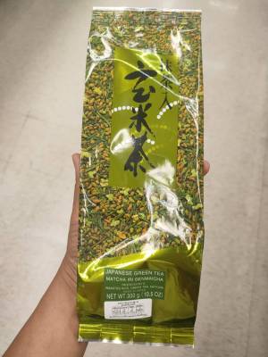 Japanese Green Tea Matcha Iri Genmaicha ชาเขียวญี่ปุ่นปรุงสำเร็จผมข้าวคั่วและผงชา 300กรัม