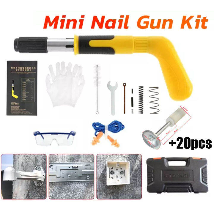 Nail Gun Manual Mini Steel Rivet Ceiling Wall Tool Anchor Trough Device ...