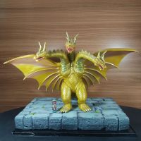 ?มีของพร้อมส่ง? ของแท้ Bandai 1998 Grand King Ghidorah สูง 11 Inch Made in China มือสอง ปีกขวาหลวม มีรอยขีดข่วนโดยรวมสวย