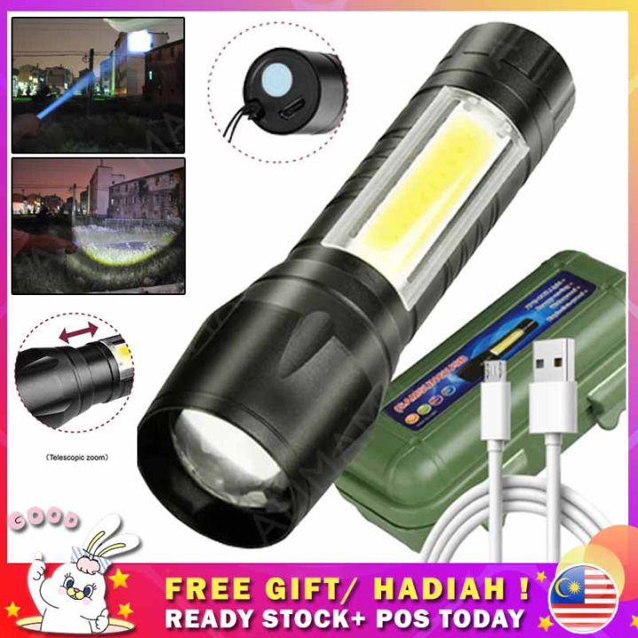 blue fuel rechargeable flashlight