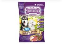 (FT11)Bok dok(บ็อกด็อก)  อาหารเม็ดสุนัขโต รสเนื้อ ไก่ ตับ และผัก 1kg