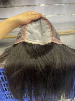 วิกผมแท้ แคพทอมือทั้งหัว มีแสกทุกมุม วิกผู้ป่วยคีโม ผมยาว18นิ้ว Full hand tied 100% human hair wig