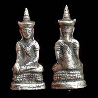 พระเชียงแสน พระเชียงแสนทรงเครื่อง เนื้อเงินฮาง สูง 2.2 นิ้ว 泰国佛牌 Thai Amulets