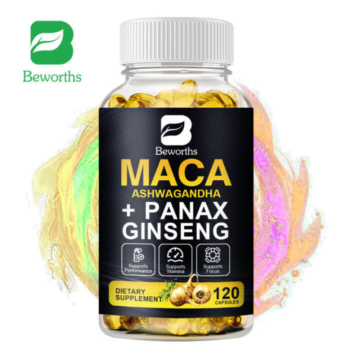 Maca Root & Korean Panax Ginseng Extract – 120 Veggie Capsules