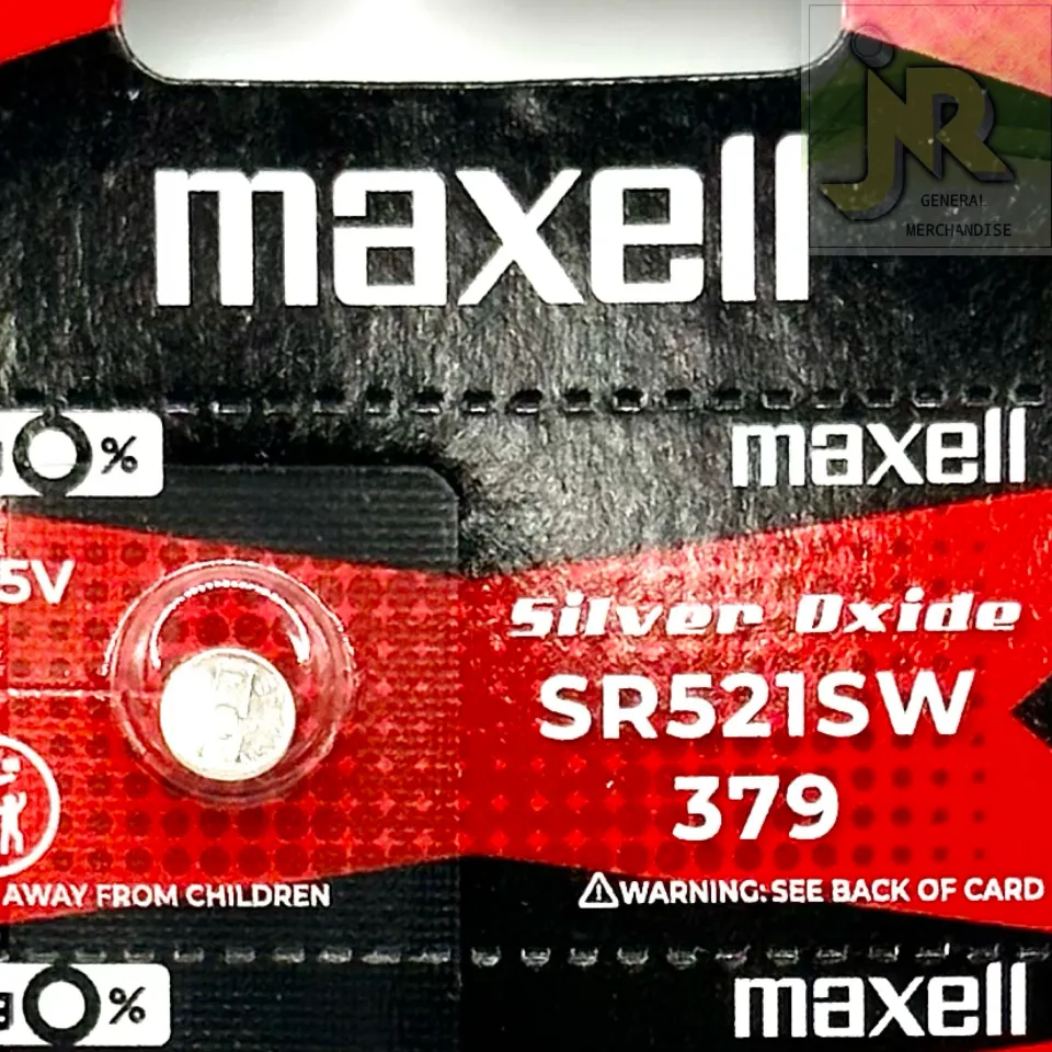 Maxell SR521SW 379 15mAh 1.55V Silver Oxide Button Cell Battery SR521  Lazada PH