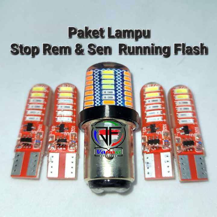 Paket Lampu Stop Rem Jelly Rgb Mata Led Lampu Sein Sen Depan Belakang Jelly Rgw Running