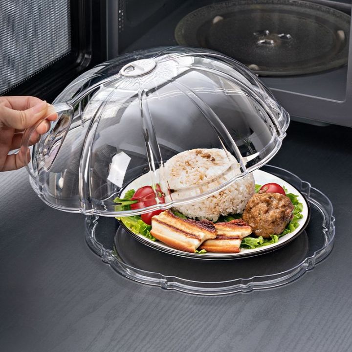 Microwave Plate Cover, Easy Grip Microwave Splatter Cover, Guard Lid with  Steam Vent, Transparent