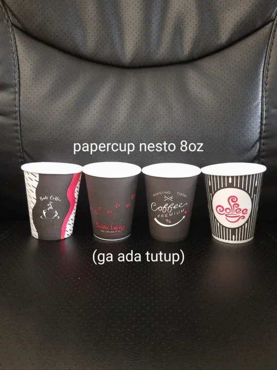 Papercup Paper Cup Gelas Kopi Kertas Nesto Motif 8oz 50pcs No Tutup Lazada Indonesia 1426