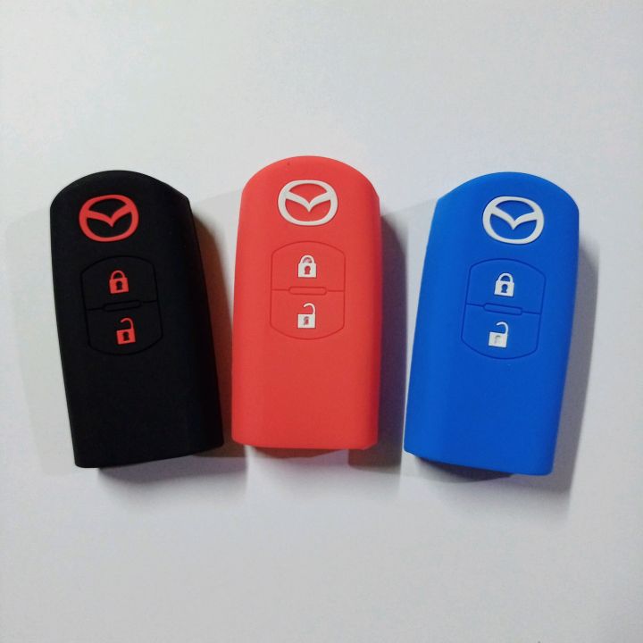 ซิลิโคนหุ้มกันรอยกุญแจรถยนต์-มาสด้า-2ปุ่ม-smart-key-mazda2-ซิลิโคนหุ้มกันรอย