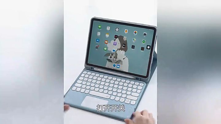 Ipad 10th Generation 2022 Keyboard Case With Touchpad Cute Round Key Color Keyboard  Ipad 10 10.9 Inch Detachable Touch Keyboard Slim Smart Cover With