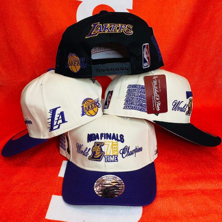 NBA World Champions Lakers Cap by Mitchell & Ness