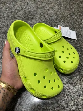 Neon 2024 green crocs