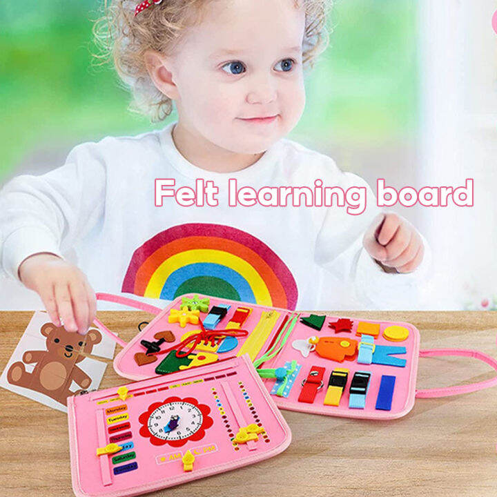 Montessori Busy Board Baby Sensory Toys Kids Early Learning Basic Life Skills Toys Toddlers