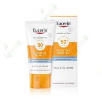 ซันครีม กันน้ำ | Eucerin Sun Protection Sensitive Protect Creme SPF50+ 50ml. | ยูเซอริน ซัน โปรเทคชั่น เซนซิทีฟ โปรเทค ครีม เอสพีเอฟ50+ 50มล. กันแดดกันน้ำ สำหรับผิวธรรมดาและผิวแห้ง