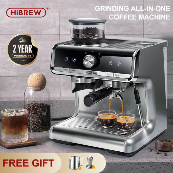 HiBREW Express Espresso Coffee Machine,19 Bar Cafetera Commercial Level Coffee Machine with