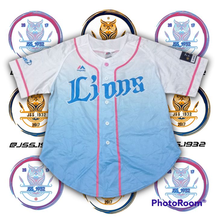 2016-2018 Saitama Seibu Lions Jersey Shirt Uniform Home Majestic L BNWT