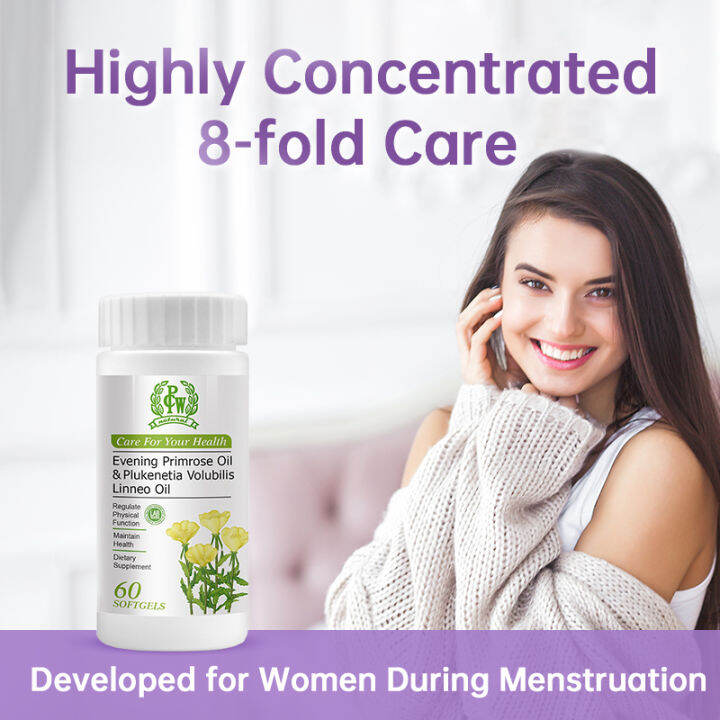 PCW EPO Evening Primrose Oil 1000mg 60Capsules, Volubilis