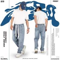 ZEROBOY - กางเกงยีนส์เอวยางยืด