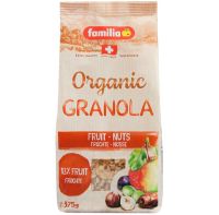 ฟามีเลีย ออแกนิก กราโนล่ารสผลไม้ผสมถั่ว Familia Organic Granola Fruits Nut 375g.