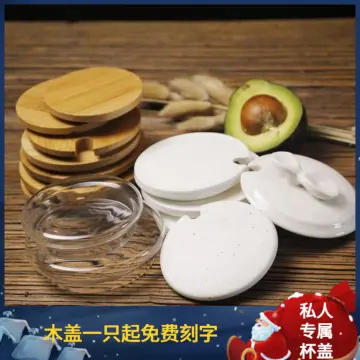 2pcs/set Silicone Cup Lids, Coffee Cup Lids, Spoon Holder, Glass Cup Lids(random  Color)