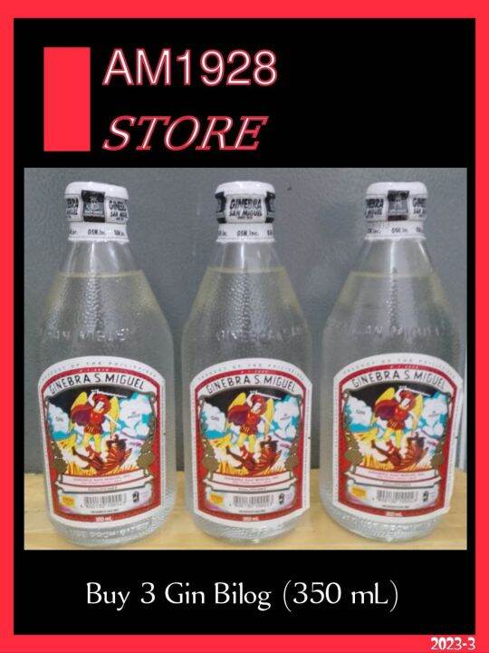 Ginebra San Miguel Gin Bilog Bundle of 3 (3 pcs 350mL) Lazada PH
