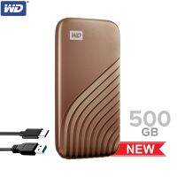 WD My Passport SSD 500 GB ฮาร์ดดิสก์แบบพกพา Type-C, USB 3.2 (WDBAGF5000AGD-WESN) Gold สีทอง อ่าน1050MB/s ประกัน 5ปี