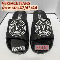 ✨รองเท้าแตะชาย VERSACE JEANS slide ของใหม่ มือ1 V-Emblem logo ของแท้