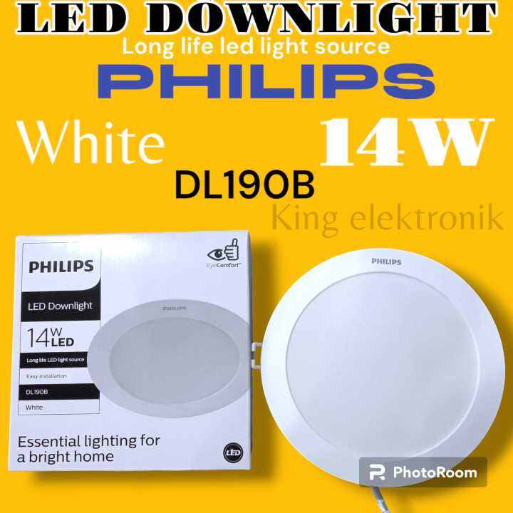 LAMPU DOWNLIGHT PHILIPS 14WATT Putih DL190b (harga Satuan) | Lazada ...