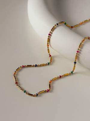 Chic appeal - Yada color bread necklace